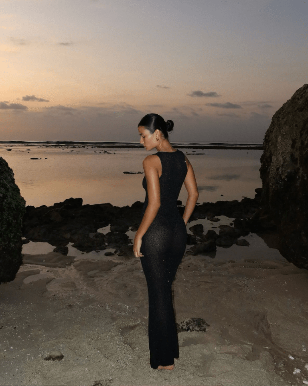 Zenaya Sequined Sheer Maxi Dress