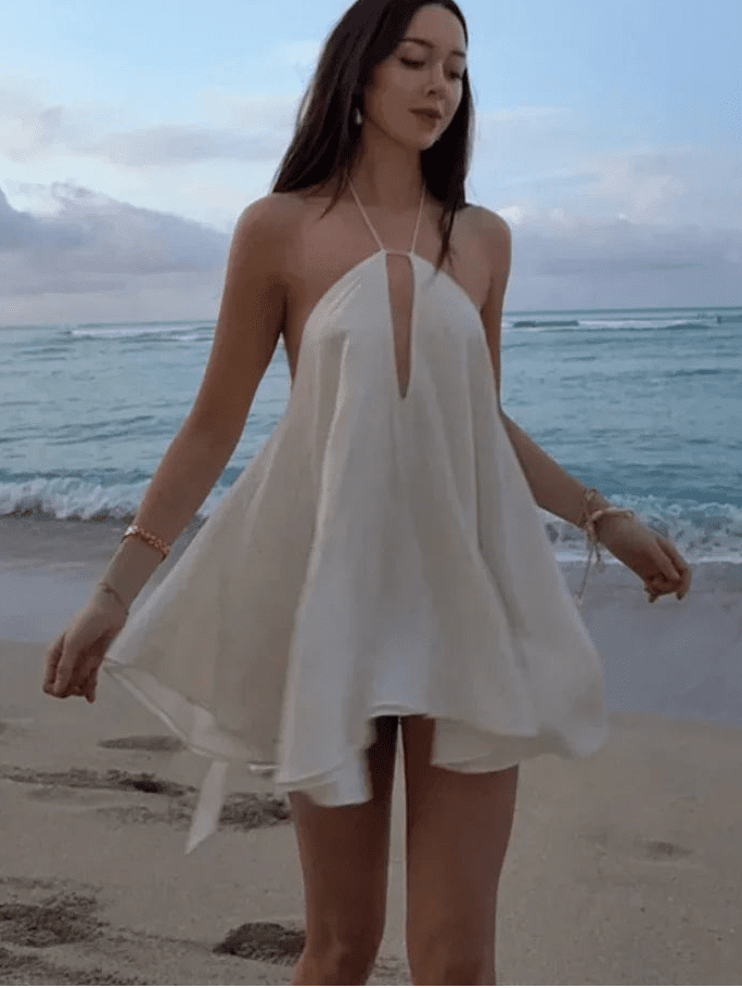 Zinnia Sommerkleid mit schulterfreiem Ausschnitt und Cut-outs
