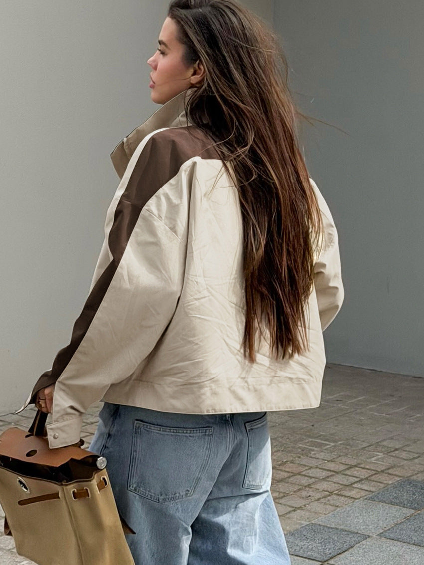 Demi Reißverschlussjacke mit Kontraststreifen