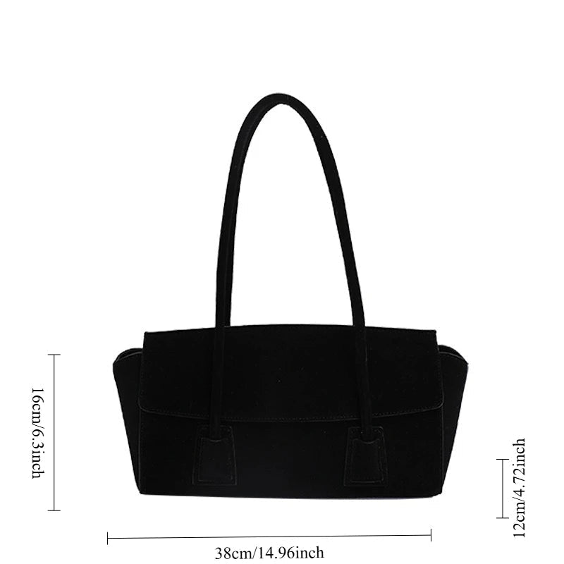 Ronja Vintage Faux Suede Shoulder Bag – size guide with measurements