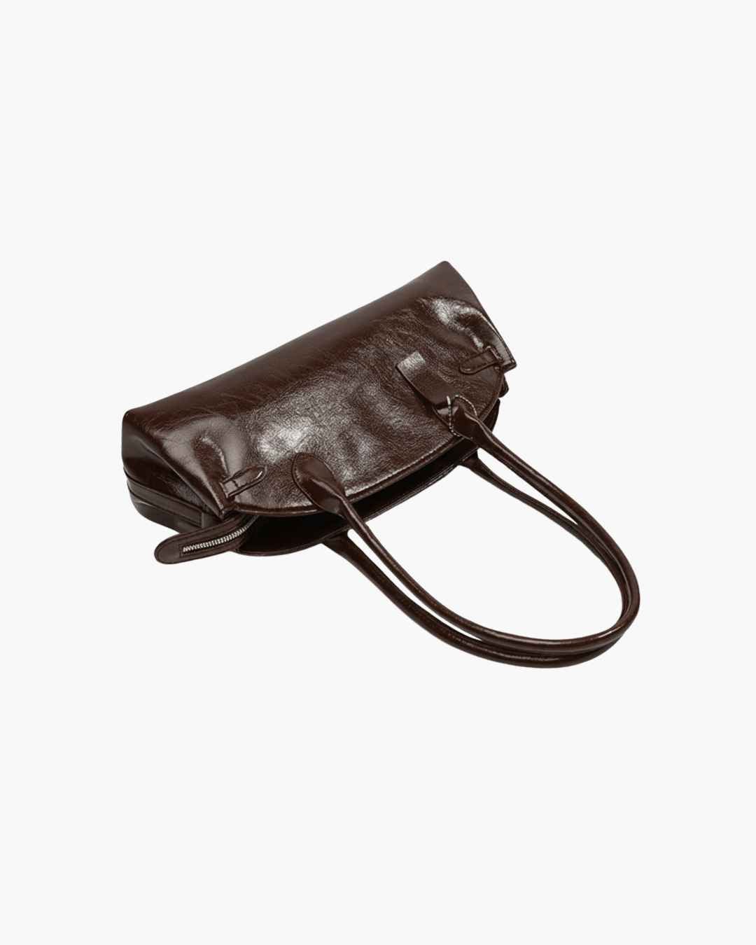 Wren Elongated Shoulder Bag in dark brown – product shot